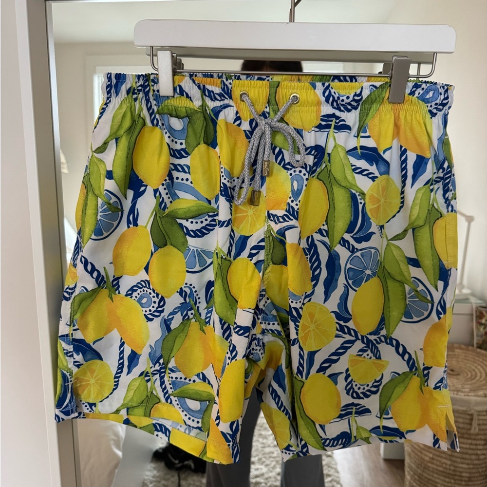 Lemon Print Swim Shorts